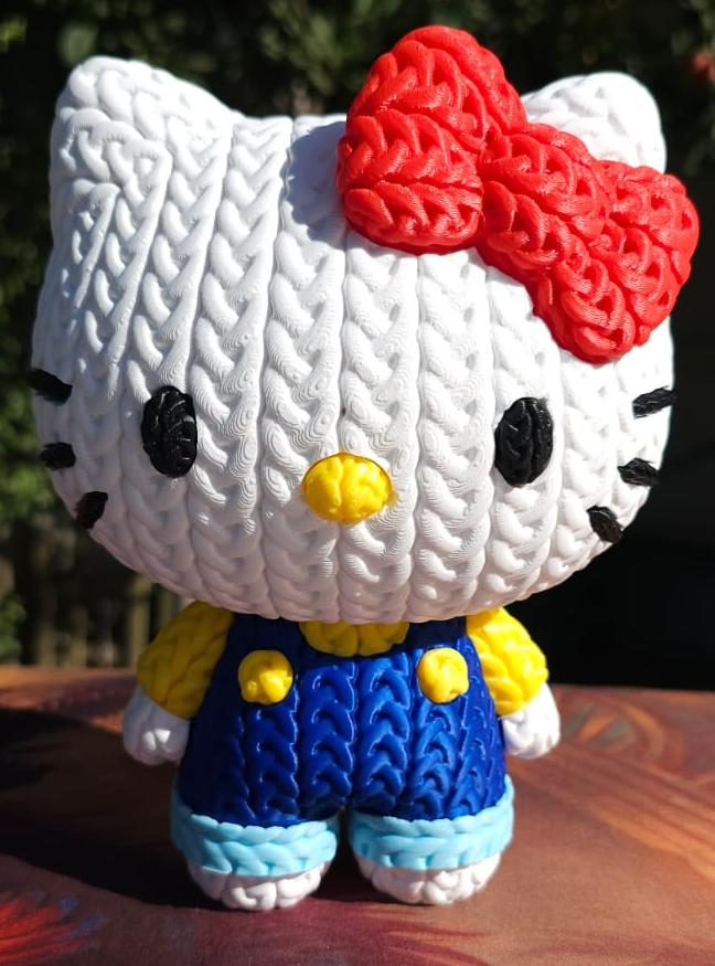 Figura Amigurumi de Hello Kitty - Impresa en 3D
