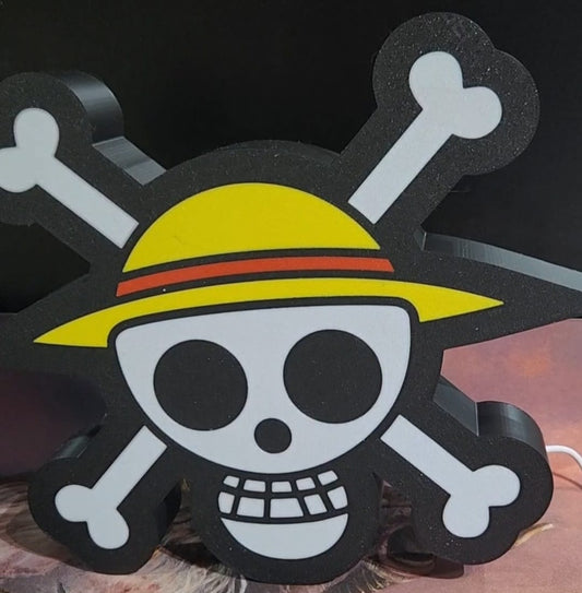 Lámpara LED de la Bandera de One Piece – Ilumina tu Espacio con el Espíritu Pirata