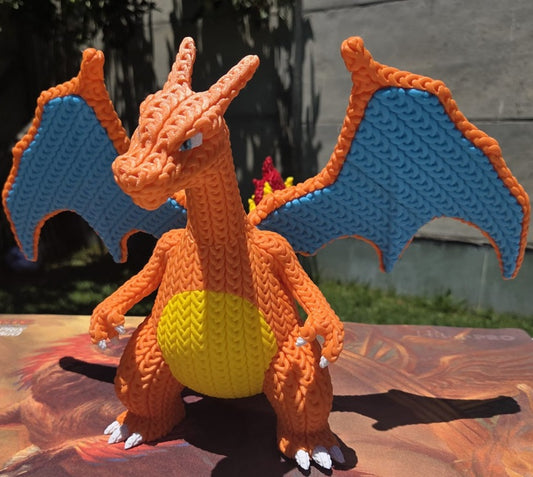 Figura Amigurumi Inspirada en Charizard – Impresa en 3D